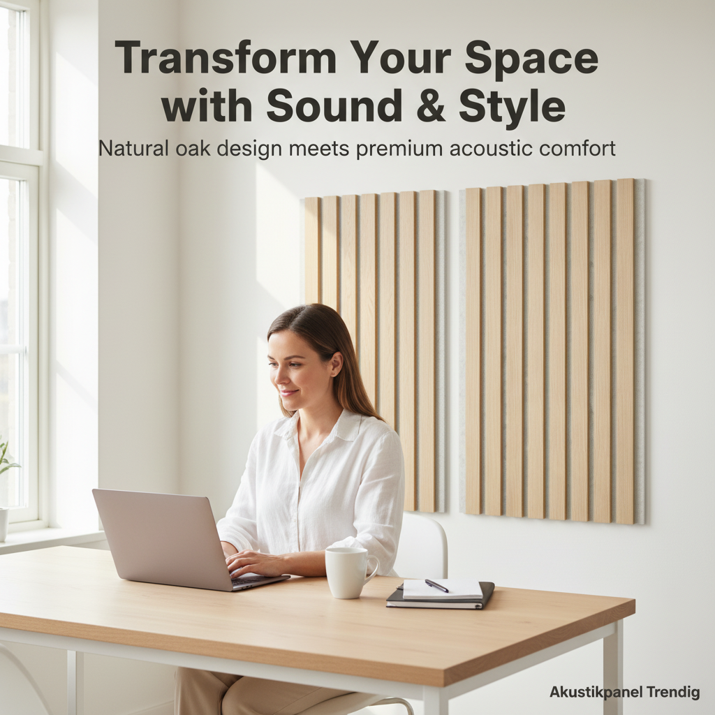 Akustikpanel Trendig Ek Natur 270-x-60cm