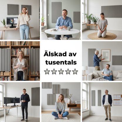 Akustikpanel Lätt Ek Grå 270-x-60cm