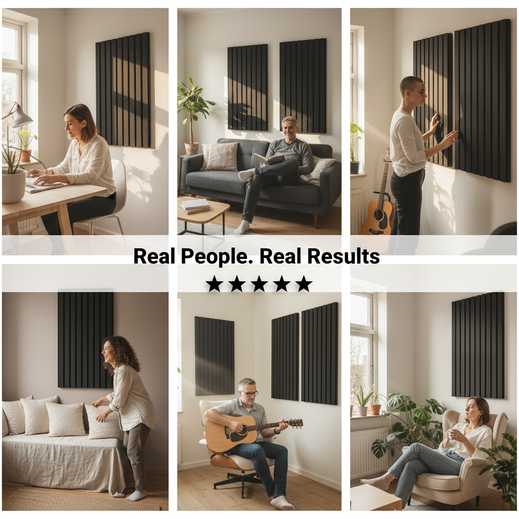 Akustikpanel Kall Svart MDF 270-x-60cm